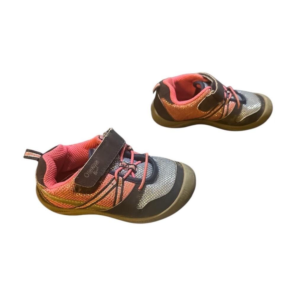 Girls Size 10 OshKosh Bgosh Pink and Gray Sneakers